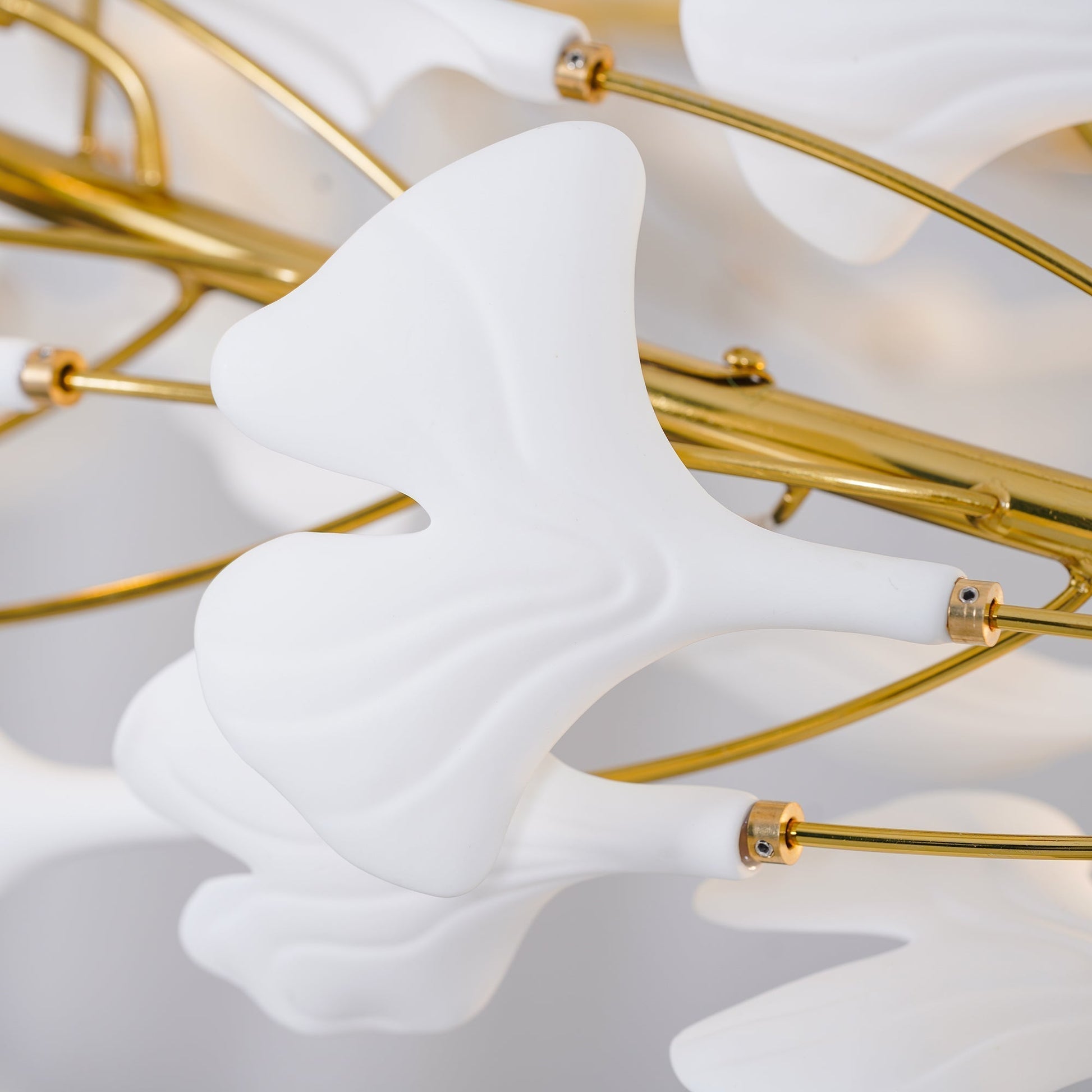 Olivia Modern Golden LED Chandelier Ceramic - Lamp Copper