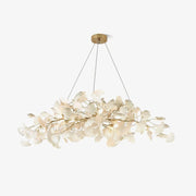 Arux Gingko Chandelier Art Deco Bent Downwards - Lamp Copper