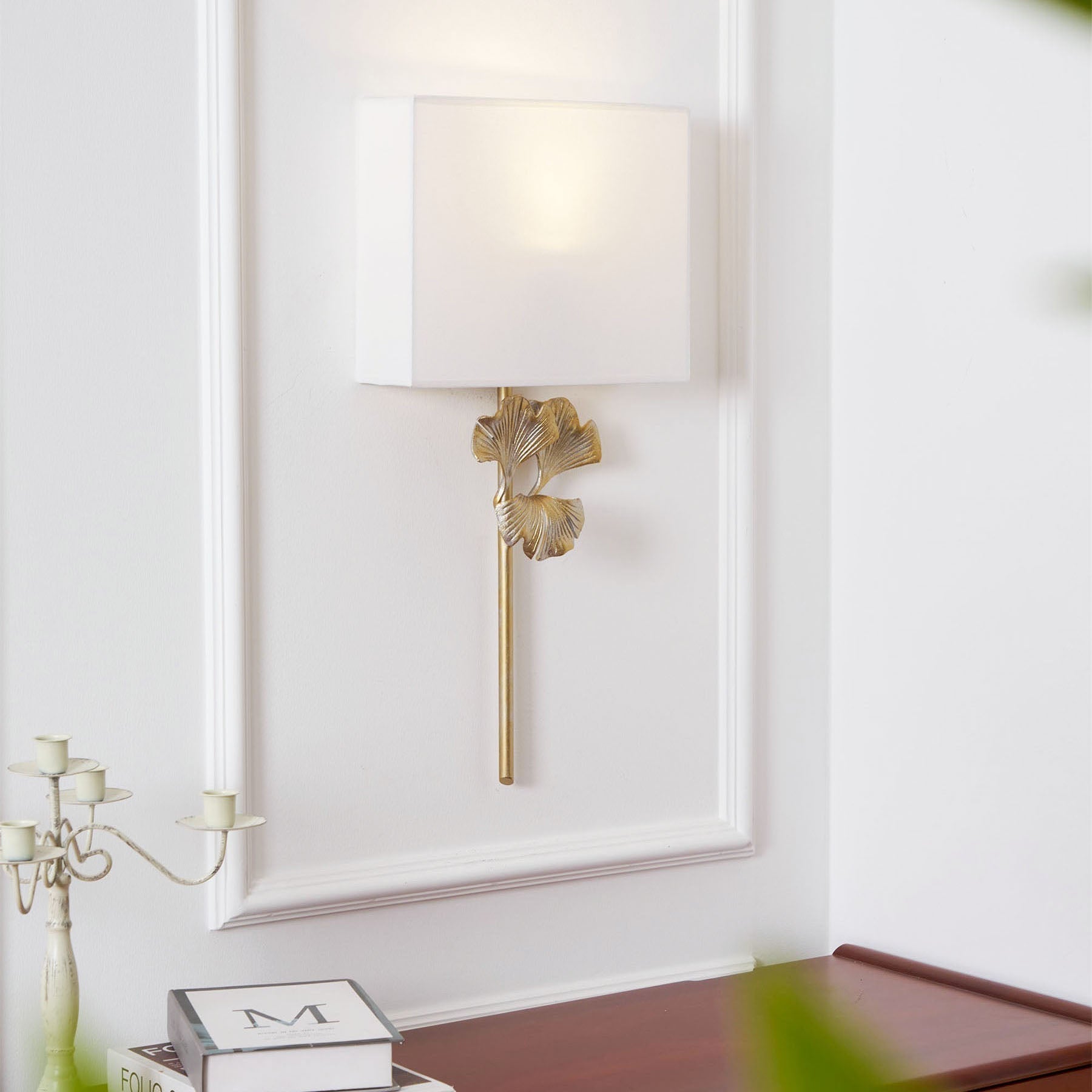 Daisy Wall Lamp Ginkgo Leaf - Lamp Copper
