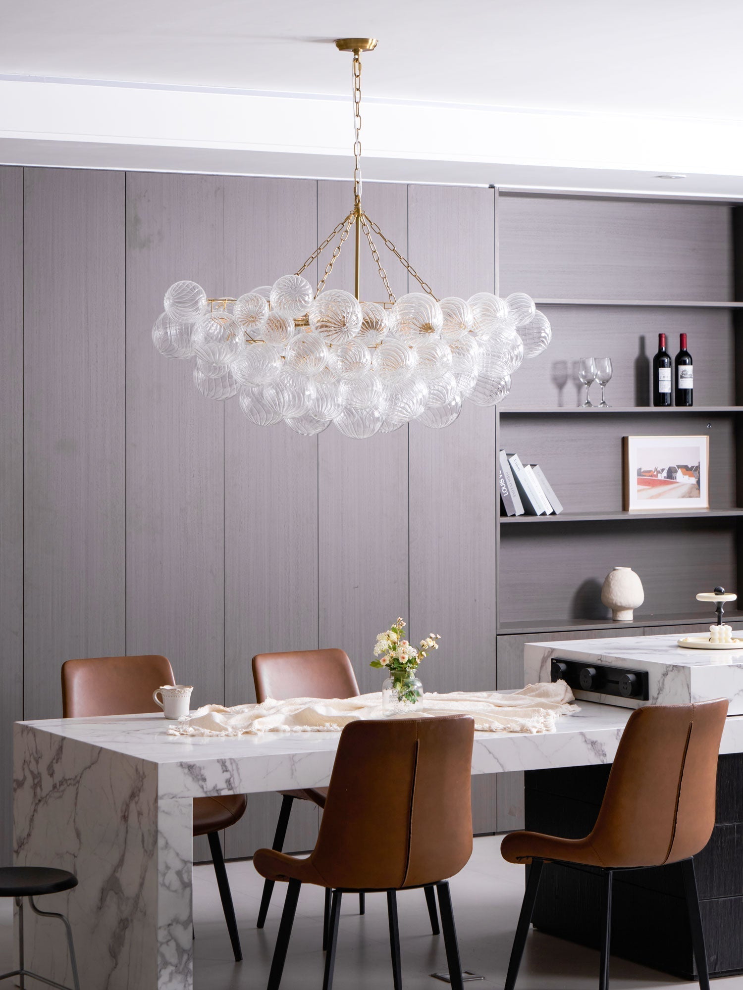 Aurora Chandelier Glass Ball Bubble Modern - Blowlighting