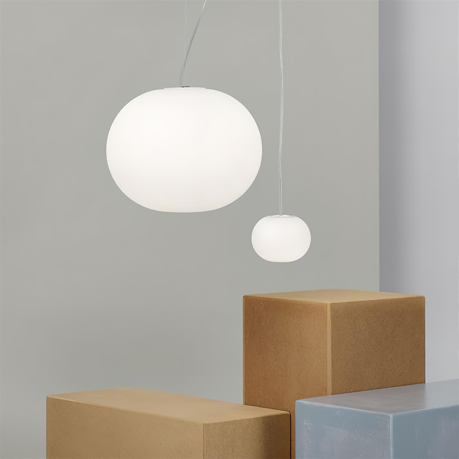 Opivio White Globe Pendant Light - Lamp Copper