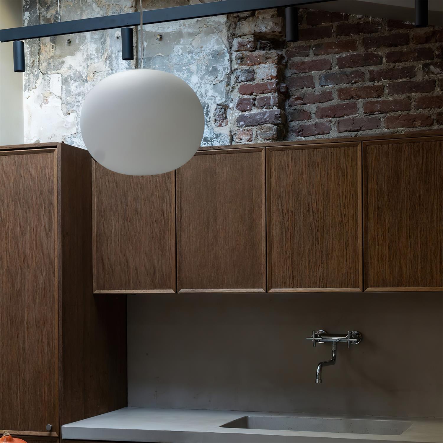 Opivio White Globe Pendant Light - Lamp Copper