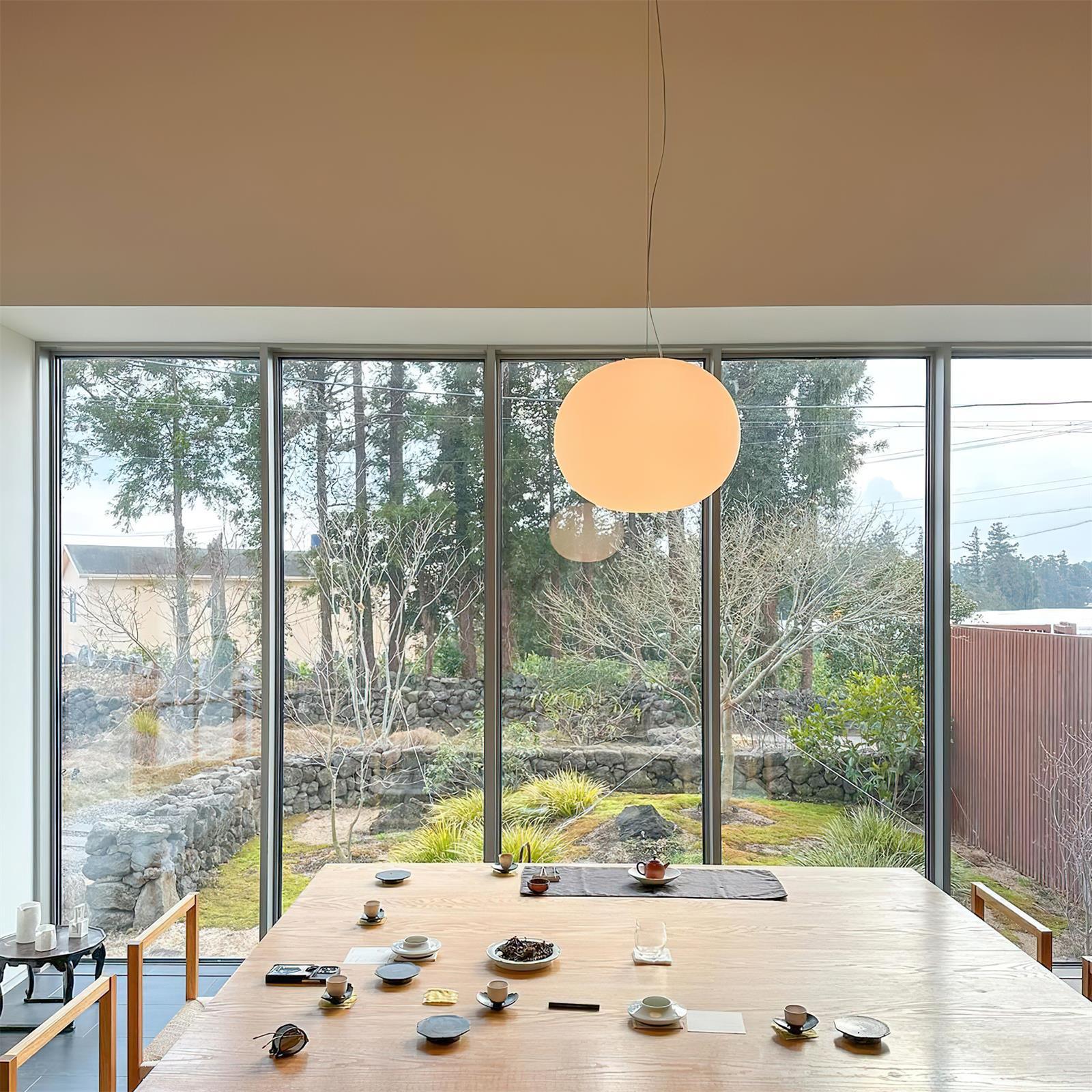 Opivio White Globe Pendant Light - Lamp Copper