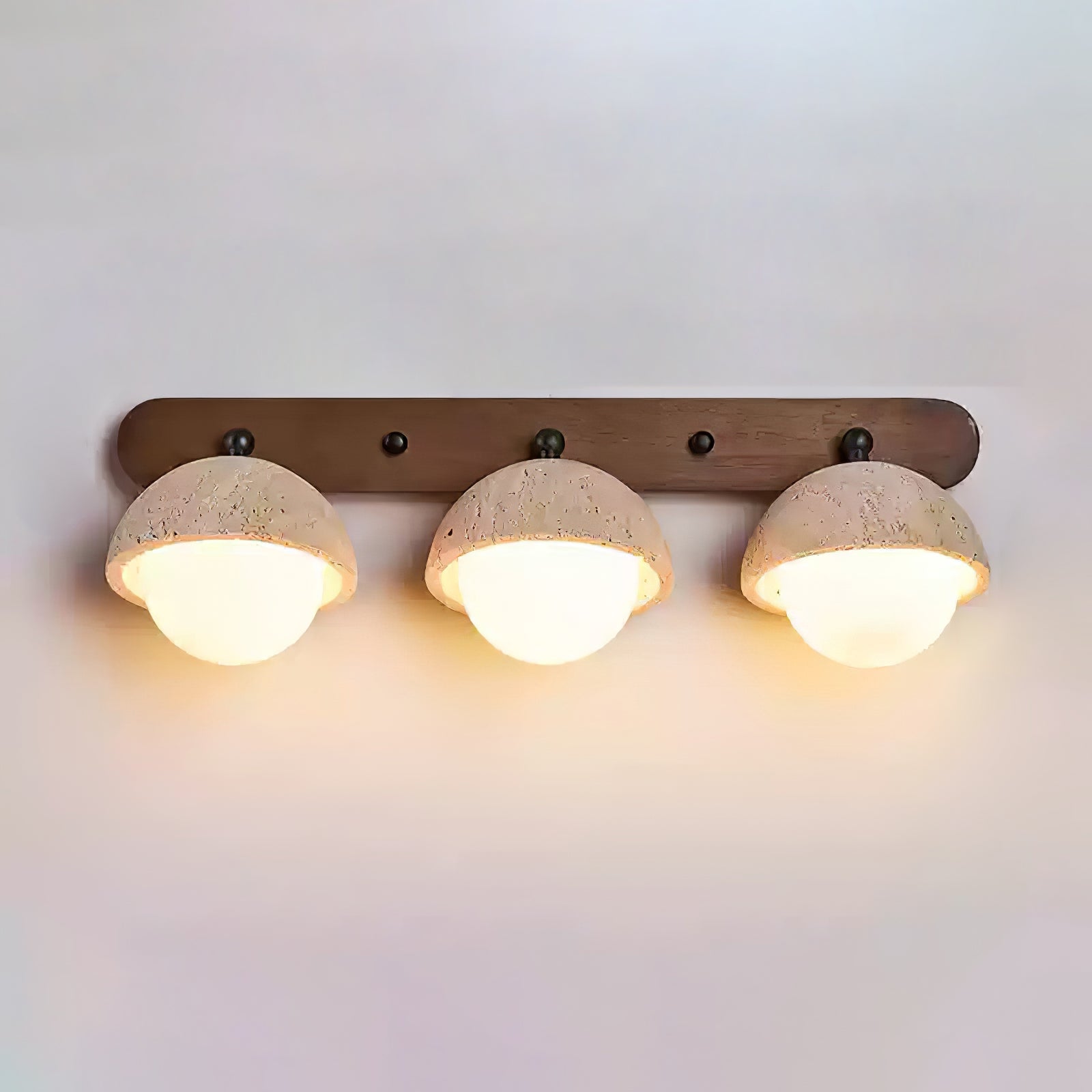 Avtale Arc-Shaped Travertine Wall Light - Lamp Copper