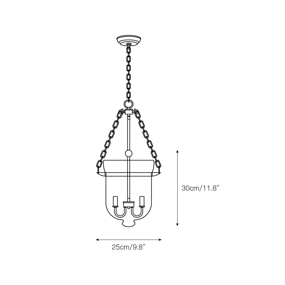 Avshaora Vintage Industrial Metal Glass Pendant Light - Lamp Copper
