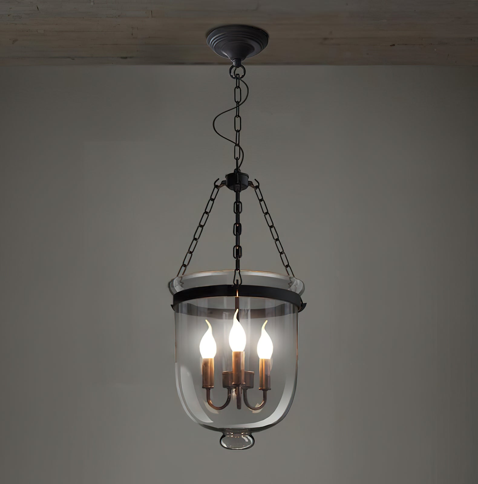 Avshaora Vintage Industrial Metal Glass Pendant Light - Lamp Copper