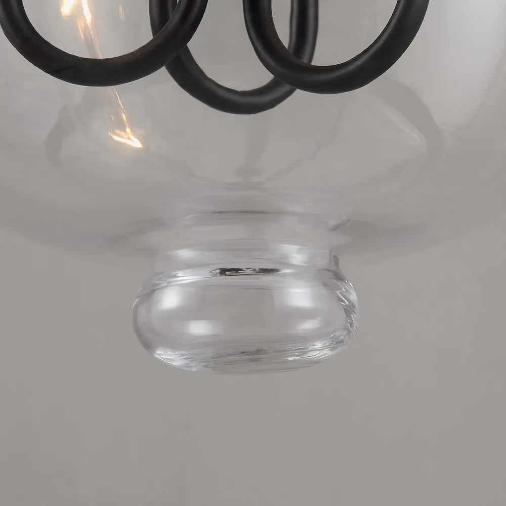 Avshaora Vintage Industrial Metal Glass Pendant Light - Lamp Copper