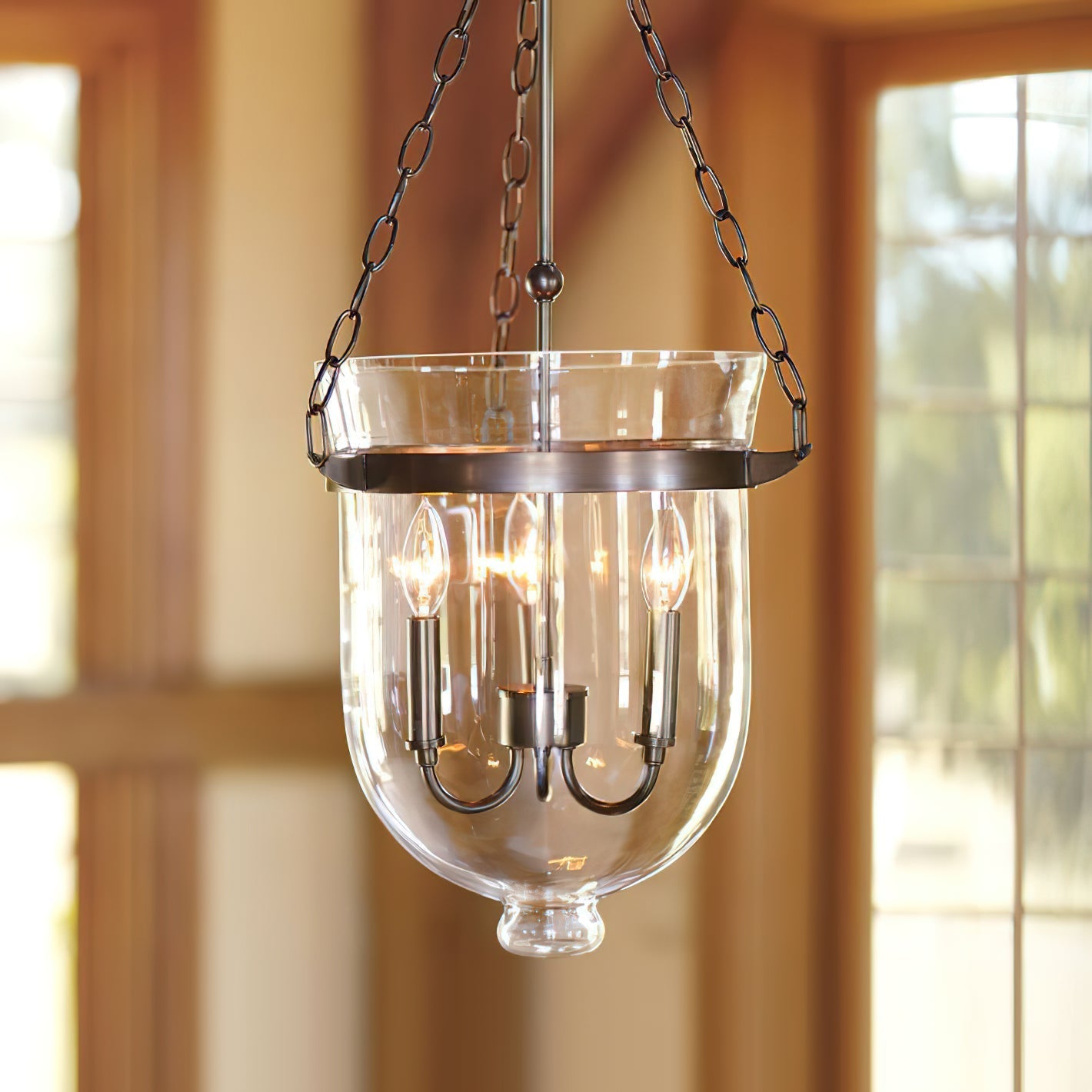 Avshaora Vintage Industrial Metal Glass Pendant Light - Lamp Copper