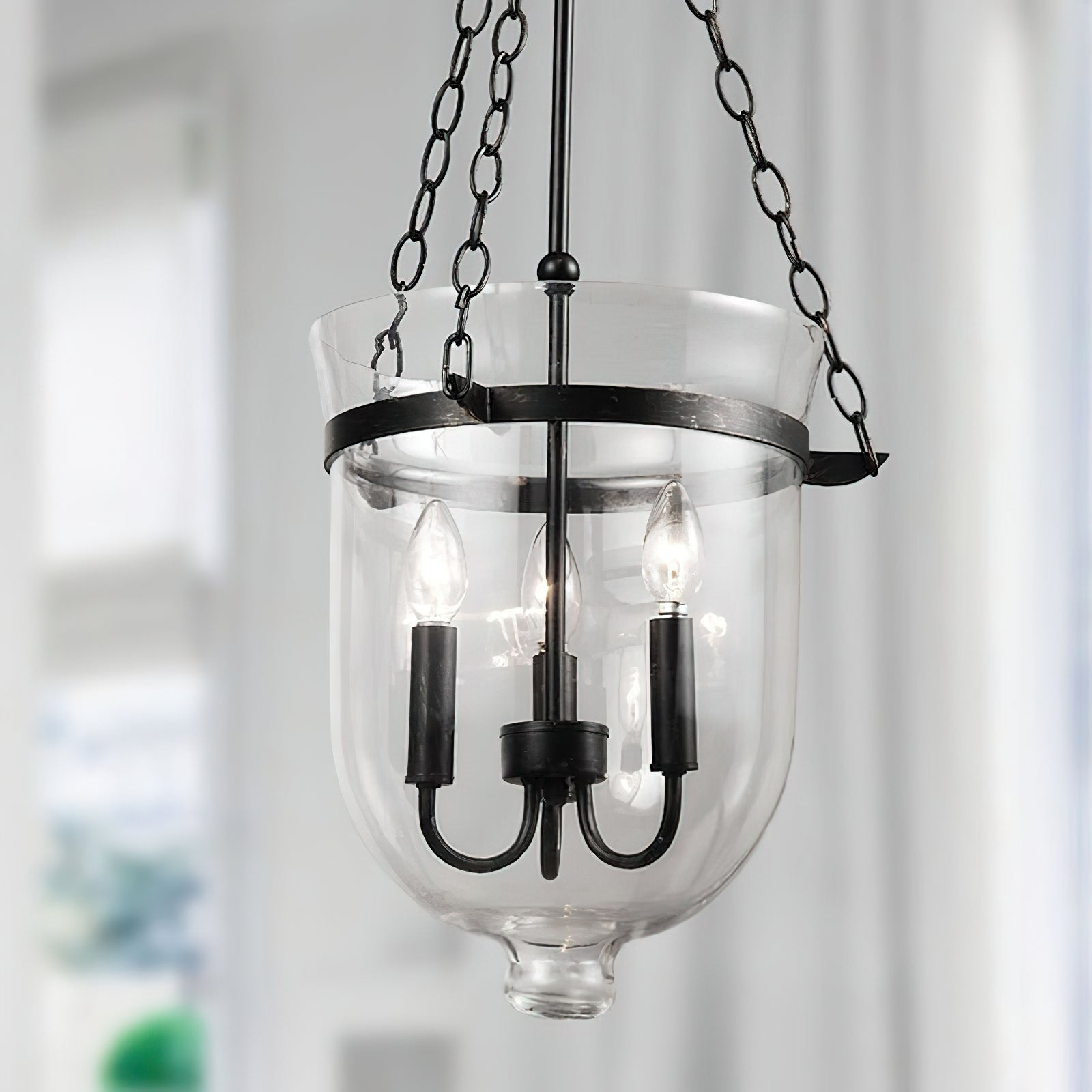 Avshaora Vintage Industrial Metal Glass Pendant Light - Lamp Copper