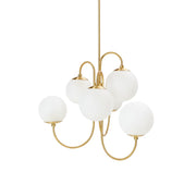 Zathaor Individual Creativity Metal Glass Chandelier - Lamp Copper