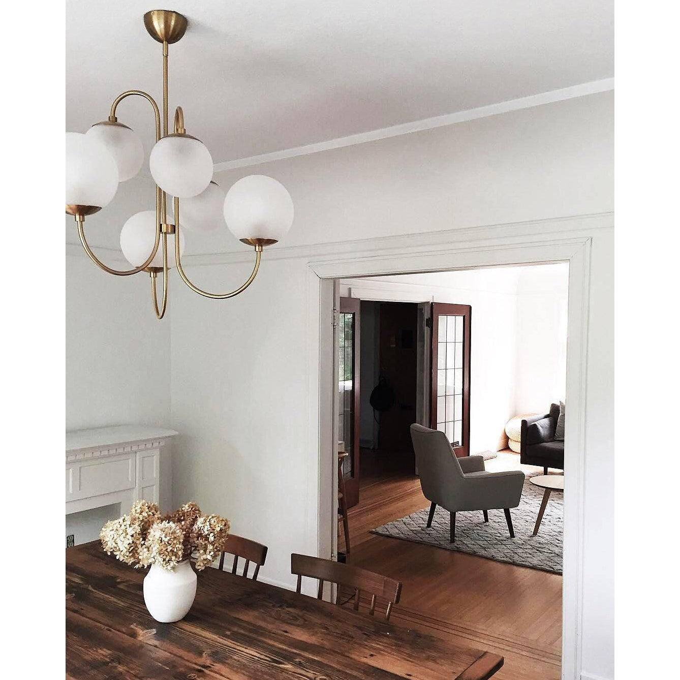 Zathaor Individual Creativity Metal Glass Chandelier - Lamp Copper