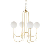 Mjolkuvyi Modern Minimalist Glass Metal Chandelier - Lamp Copper