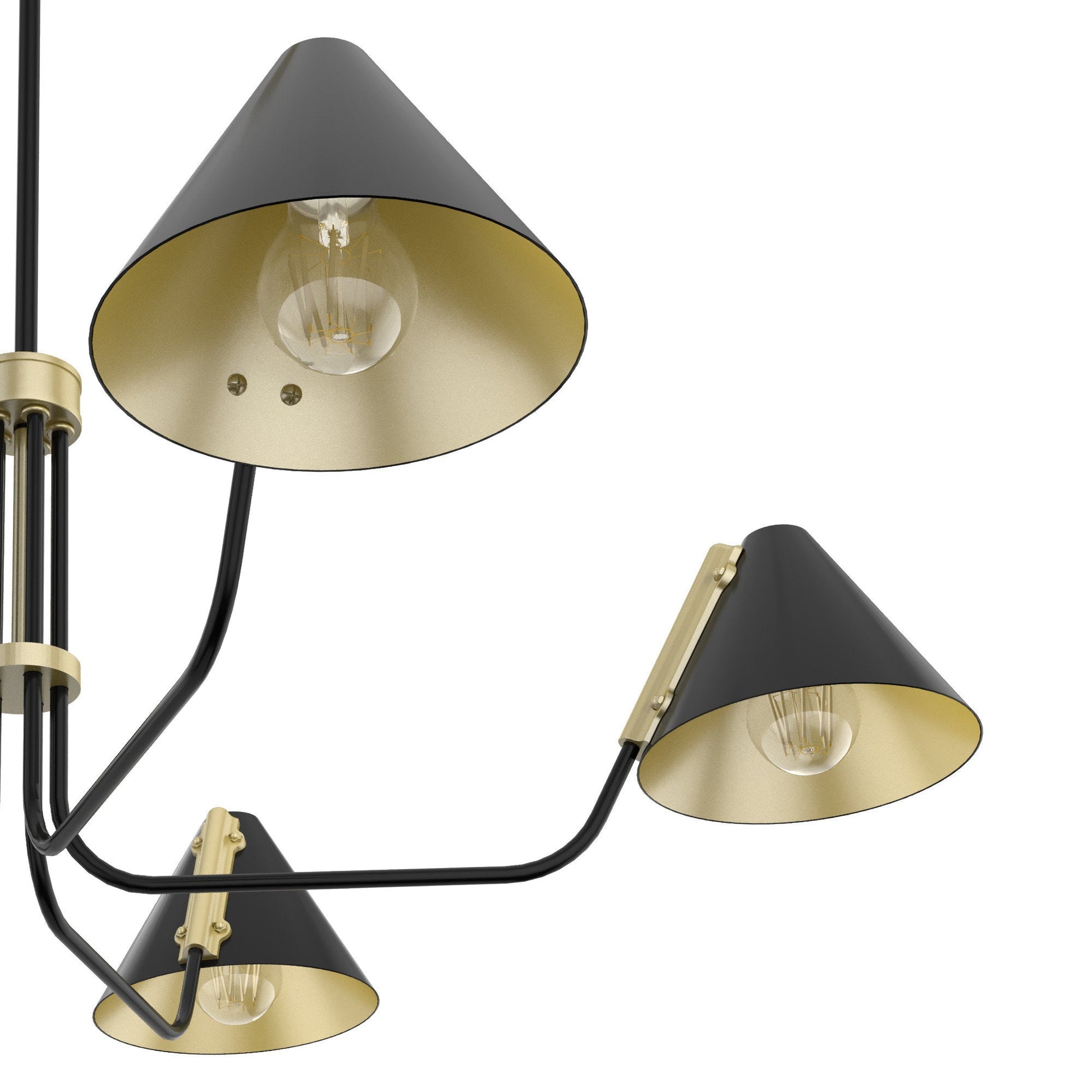 Cucarara Vintage Industrial Isle Black Metal Chandelier - Lamp Copper