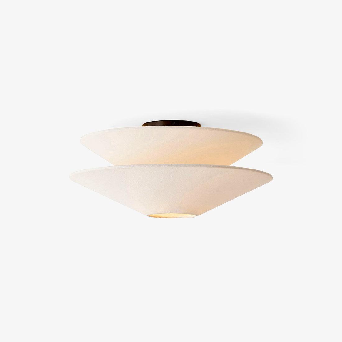 Lina Ceiling Light Double Cone Fabric - Lamp Copper
