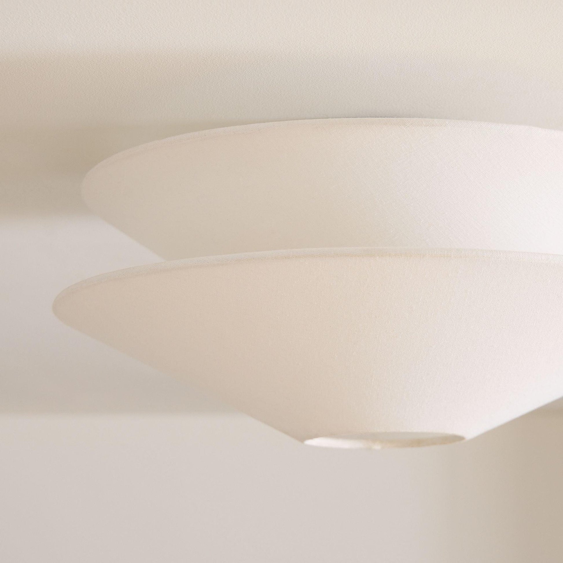 Lina Ceiling Light Double Cone Fabric - Lamp Copper