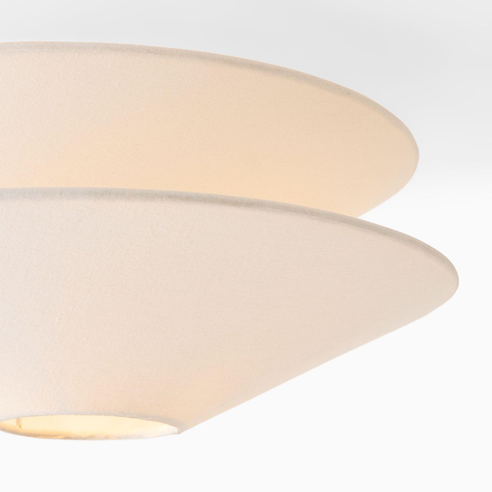 Lina Ceiling Light Double Cone Fabric - Lamp Copper