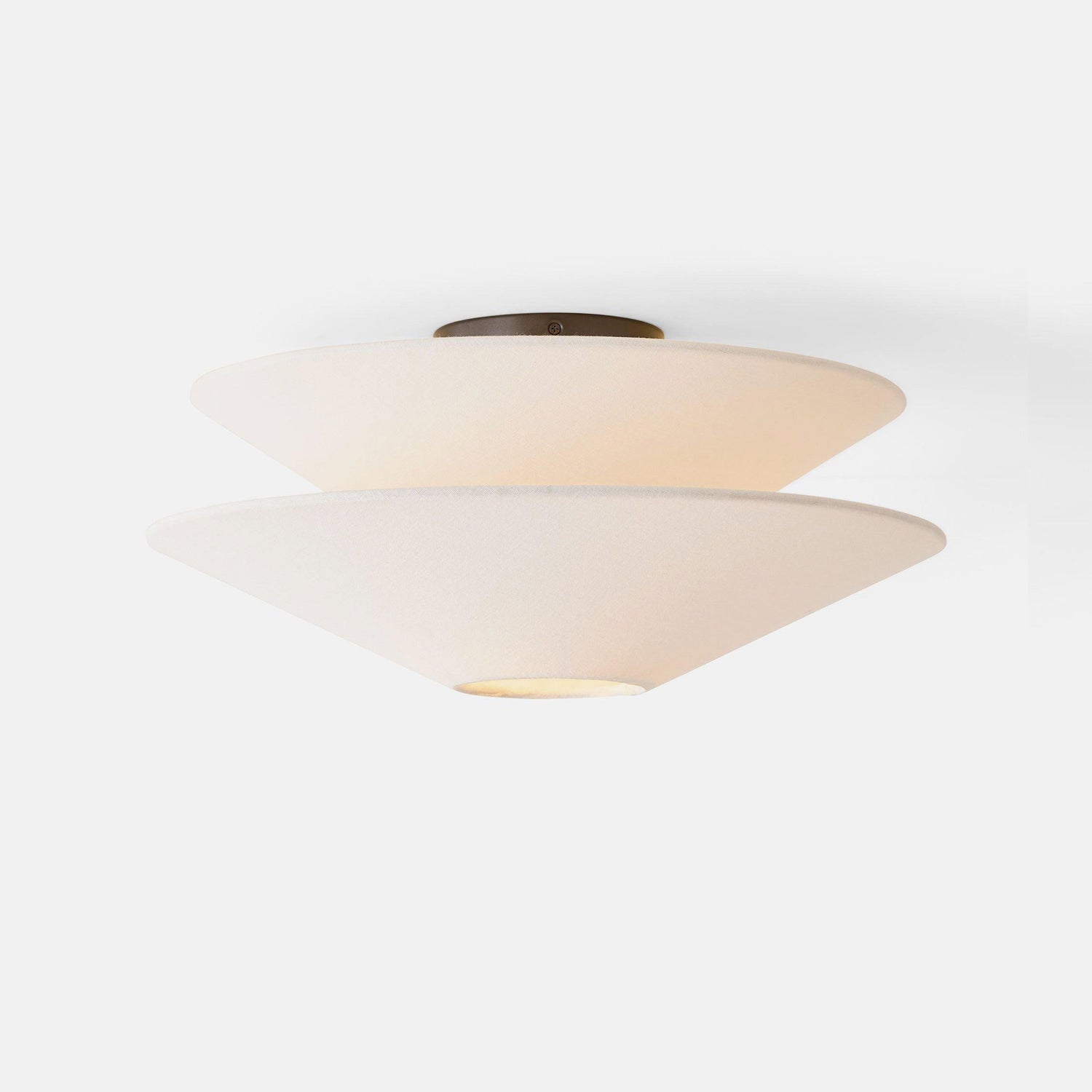Lina Ceiling Light Double Cone Fabric - Lamp Copper