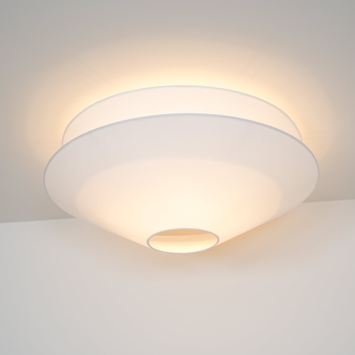 Lina Ceiling Light Double Cone Fabric - Lamp Copper
