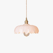 Valentina Retro LED Pendant Light Colourful Glass/Metal Flower Dining Room - Lamp Copper