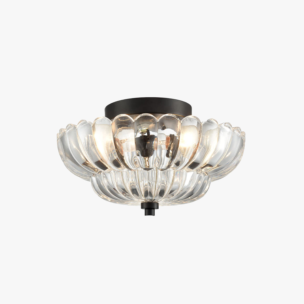 Arisha Modern Umbrella Glass Flush Mount Ceiling Light - Lamp Copper