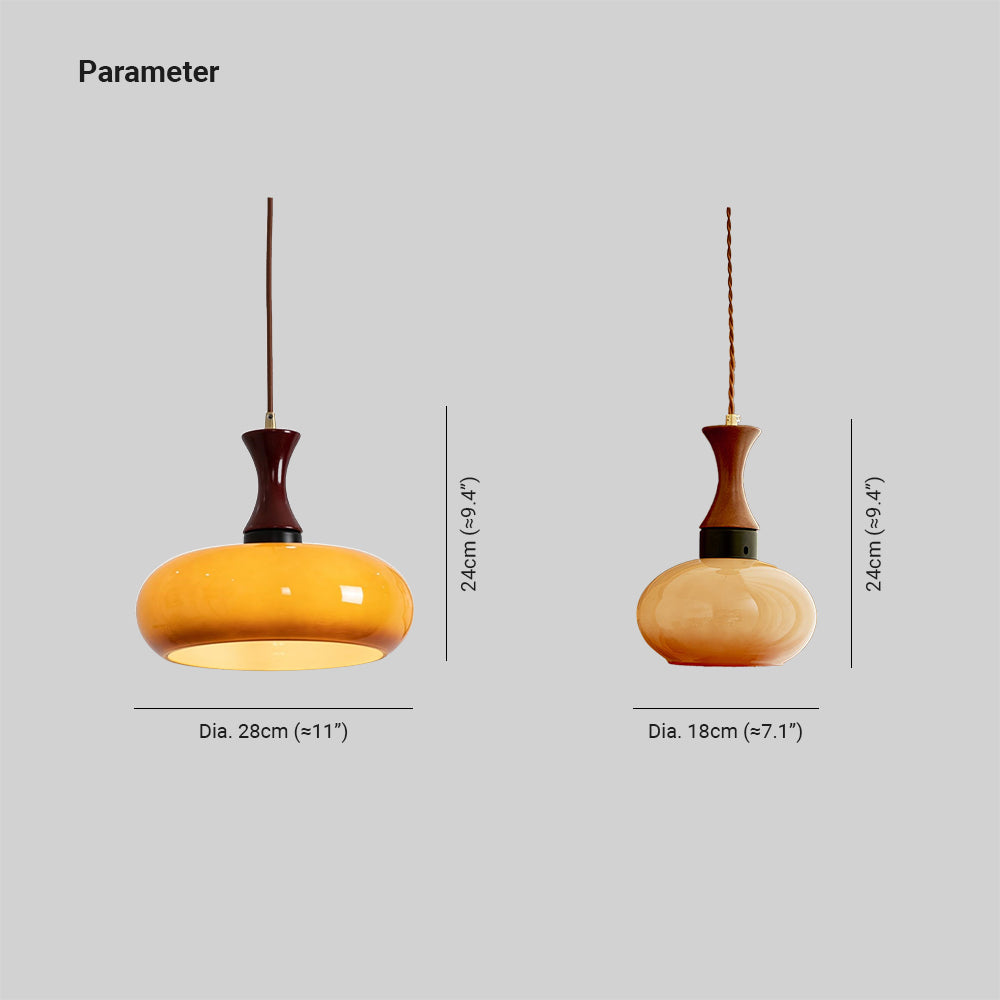 Arisha Vintage LED Glass Pendant Light Living Room - Lamp Copper