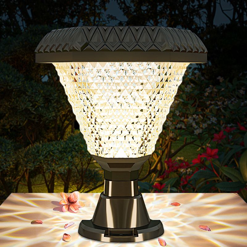 Ray Modern Geometry Acrylic Outdoor Floor Lamp, Black - Lamp Copper