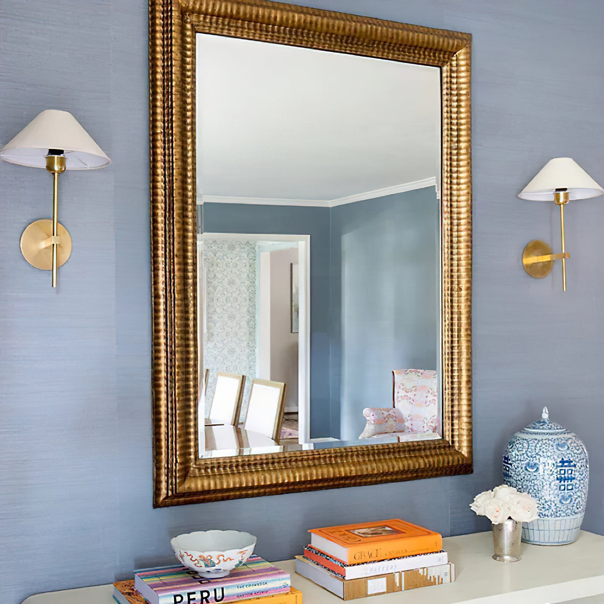 Genevieve Wall Lamp Fabric - Lamp Copper