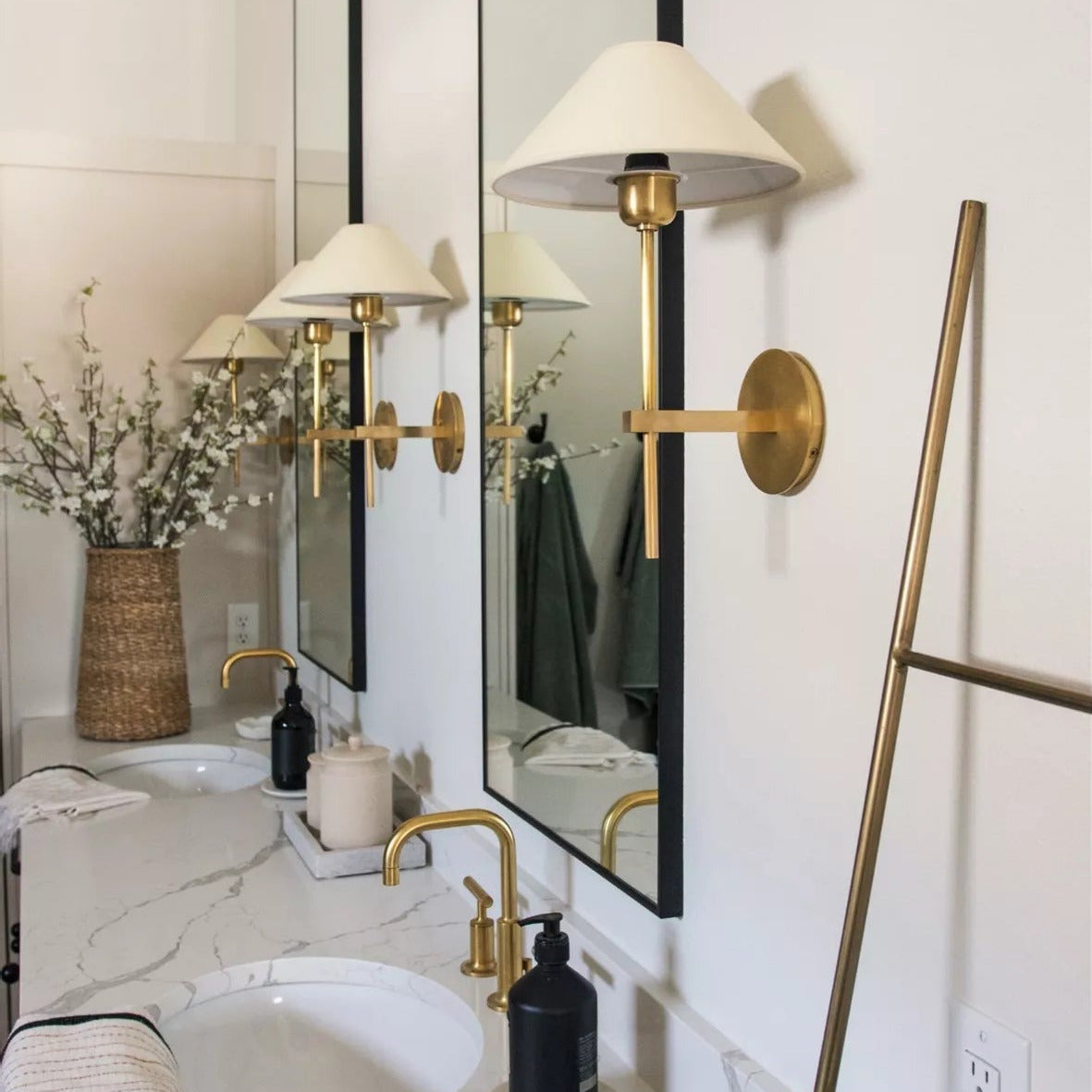 Genevieve Wall Lamp Fabric - Lamp Copper