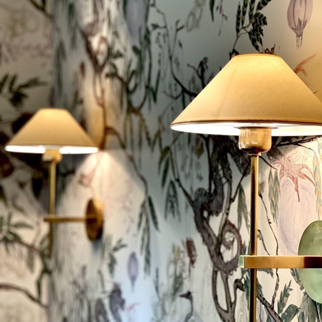 Genevieve Wall Lamp Fabric - Lamp Copper