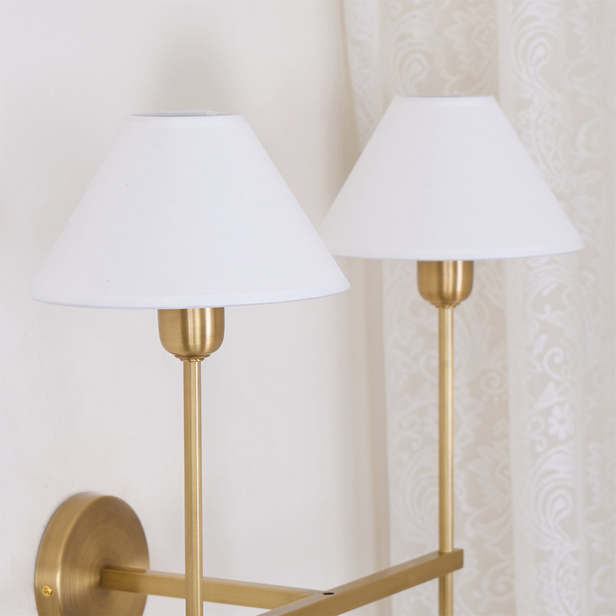 Genevieve Wall Lamp Fabric - Lamp Copper