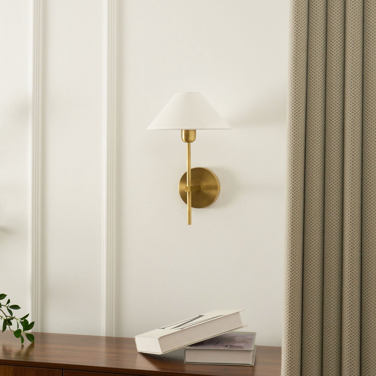 Genevieve Wall Lamp Fabric - Lamp Copper