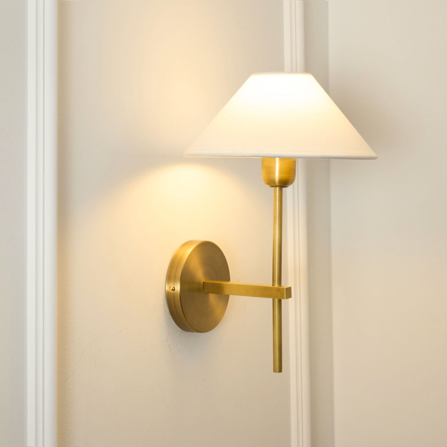 Genevieve Wall Lamp Fabric - Lamp Copper