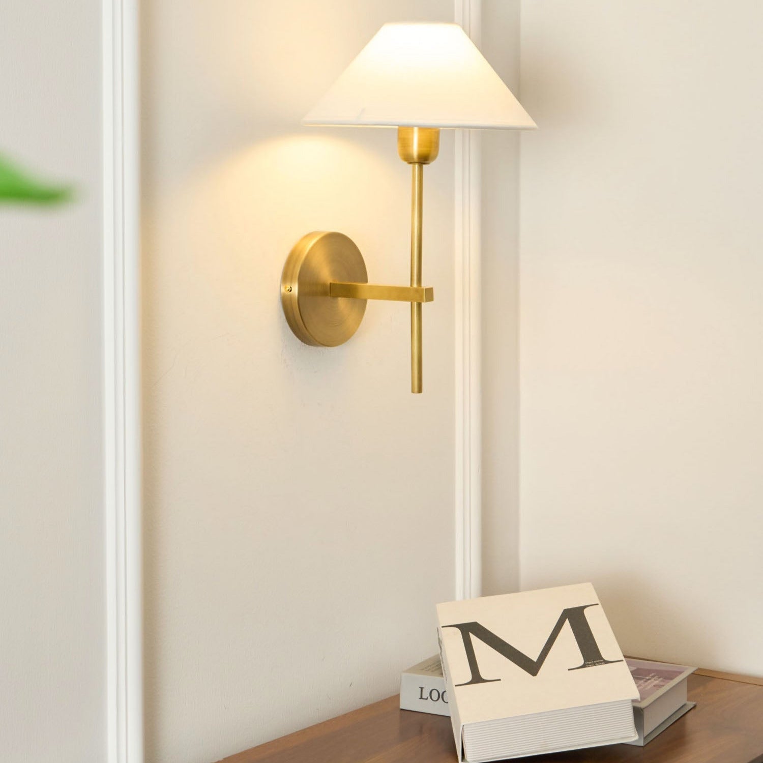 Genevieve Wall Lamp Fabric - Lamp Copper