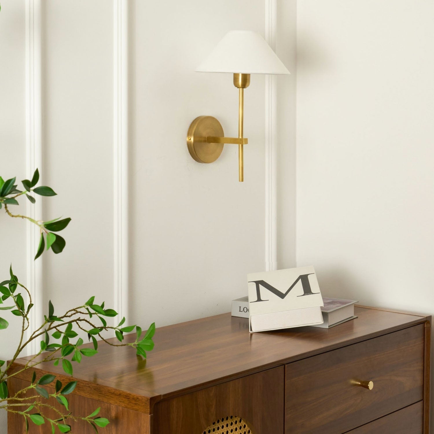 Genevieve Wall Lamp Fabric - Lamp Copper
