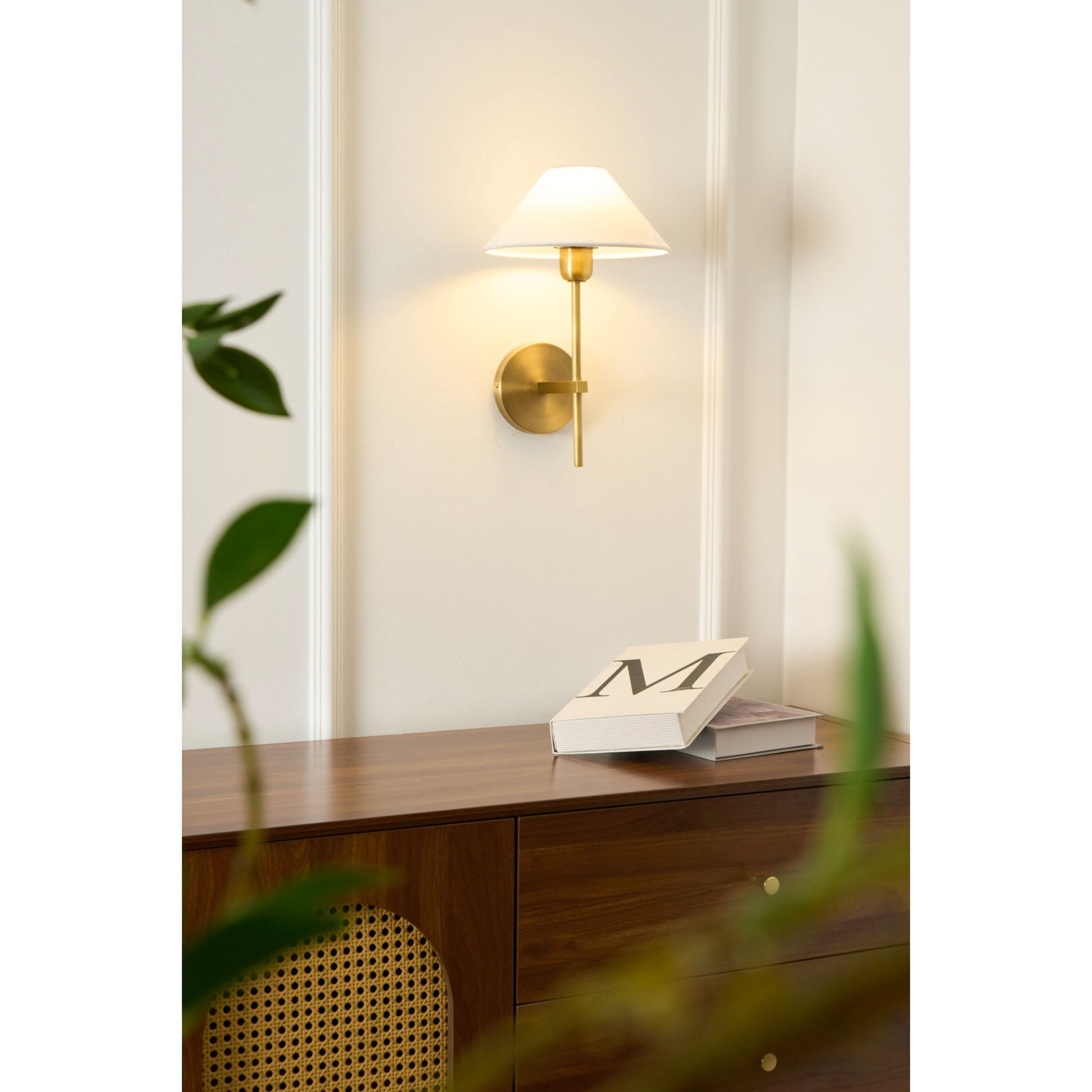 Zosilara Vintage Industrial Brass Fabric Sconce Wall Lamp - Lamp Copper