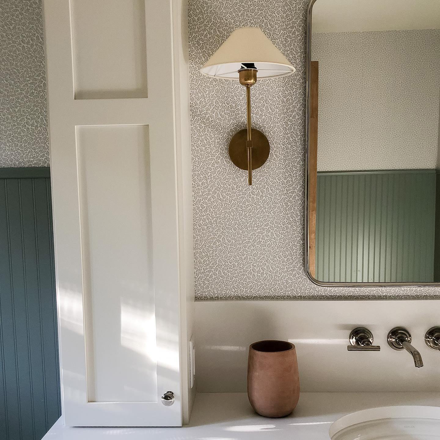 Genevieve Wall Lamp Fabric - Lamp Copper