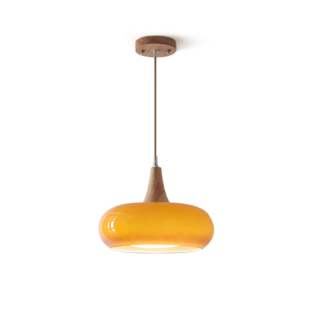 Charlotte Pendant Light Wood - Lamp Copper