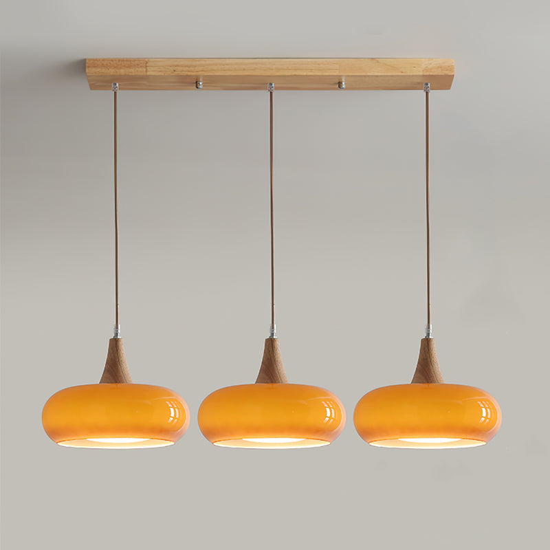 Charlotte Pendant Light Wood - Lamp Copper