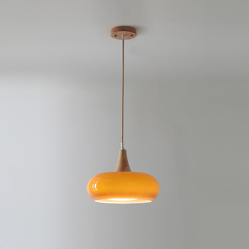 Charlotte Pendant Light Wood - Lamp Copper