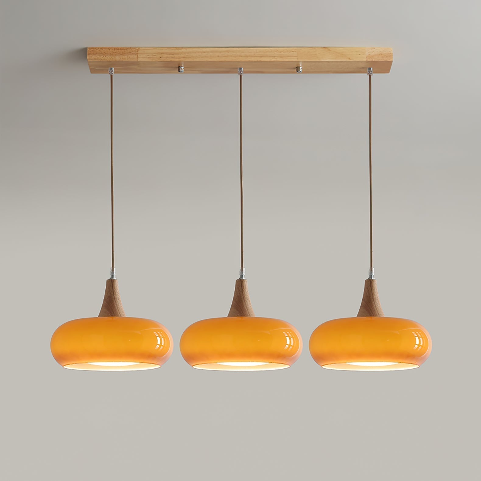 Charlotte Pendant Light Wood - Lamp Copper