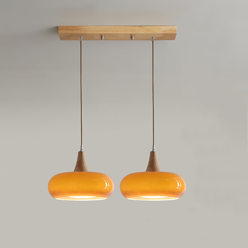 Charlotte Pendant Light Wood - Lamp Copper