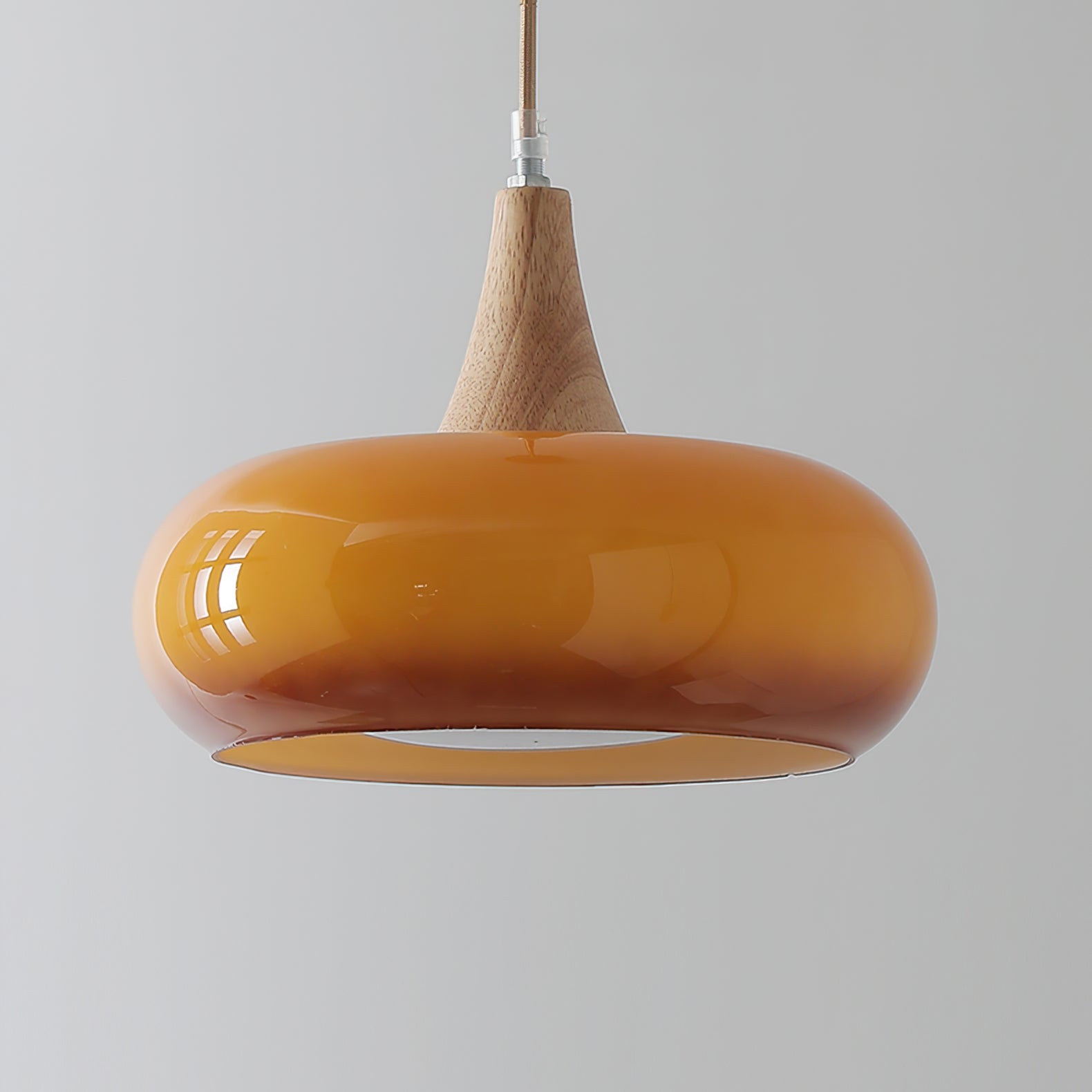Charlotte Pendant Light Wood - Lamp Copper