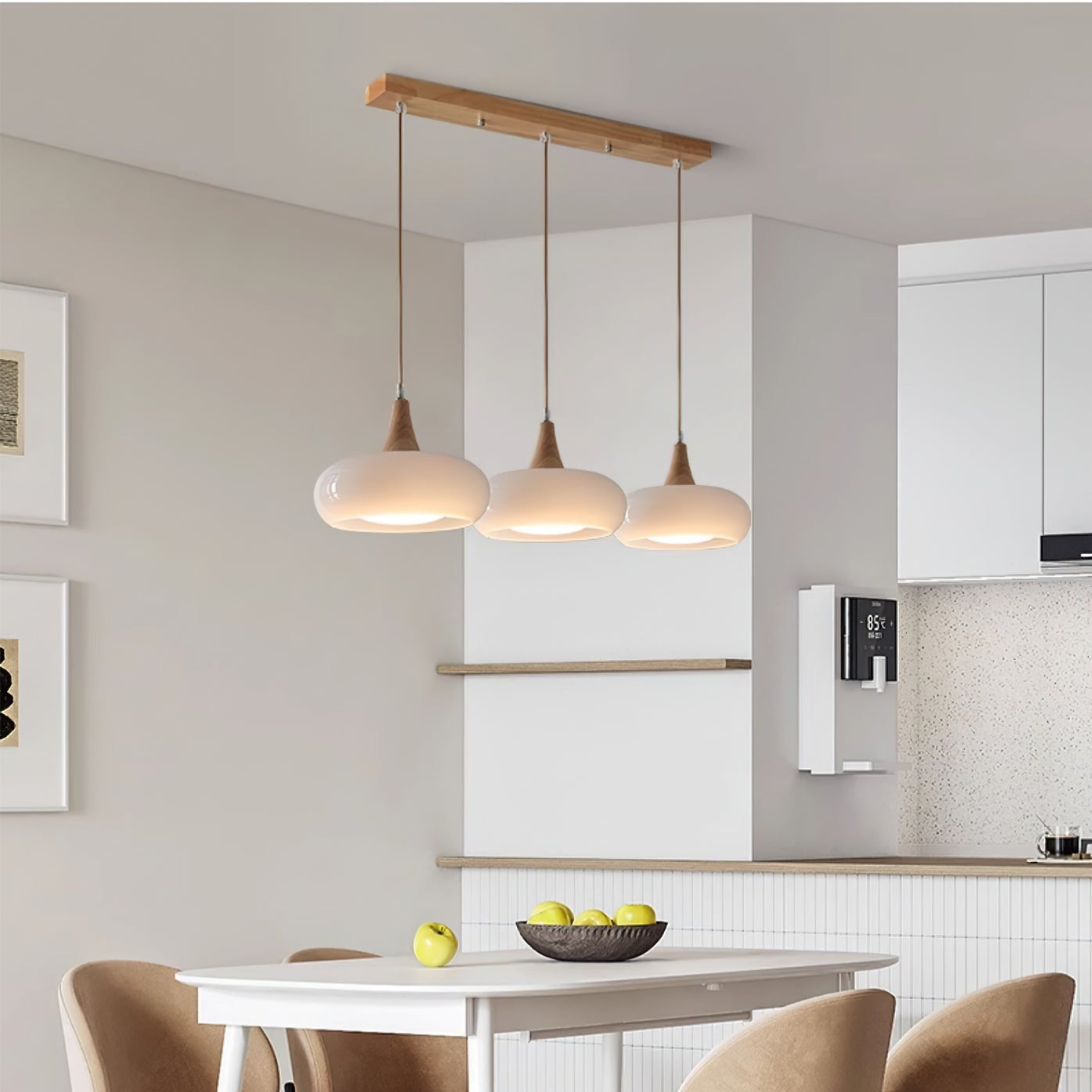 Charlotte Pendant Light Wood - Lamp Copper