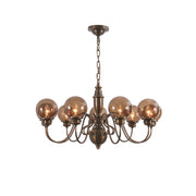 Ciphaen Postmodern Luxury Brass Glass Chandelier - Lamp Copper