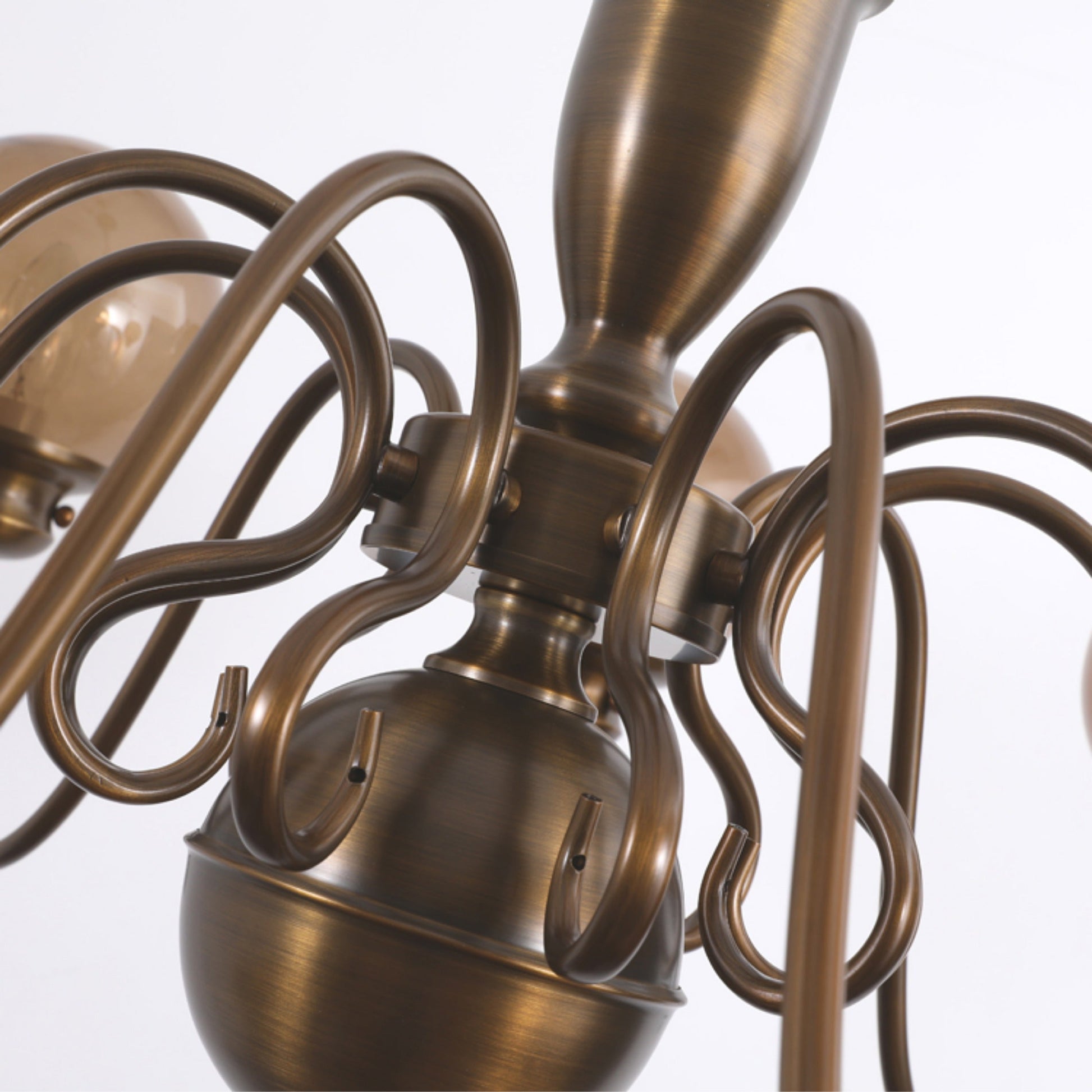 Ciphaen Postmodern Luxury Brass Glass Chandelier - Lamp Copper