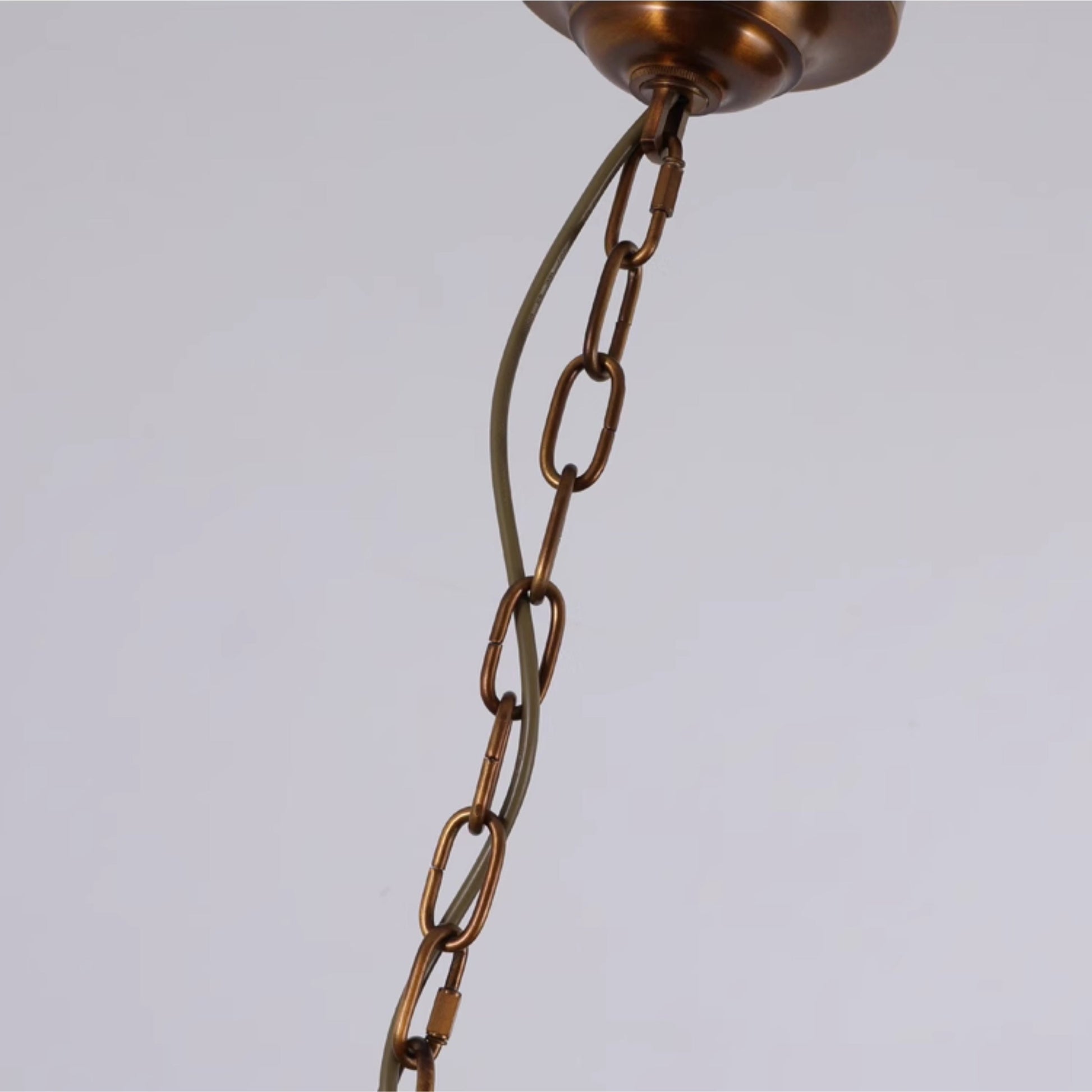 Ciphaen Postmodern Luxury Brass Glass Chandelier - Lamp Copper