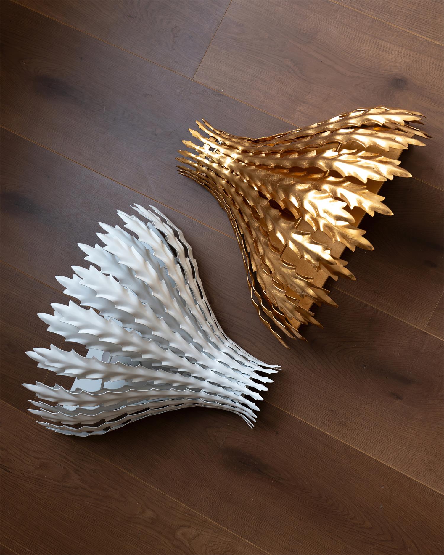 Wall Light Handmade Leaf Motif Metal Body Elegant Sconce - Lamp Copper