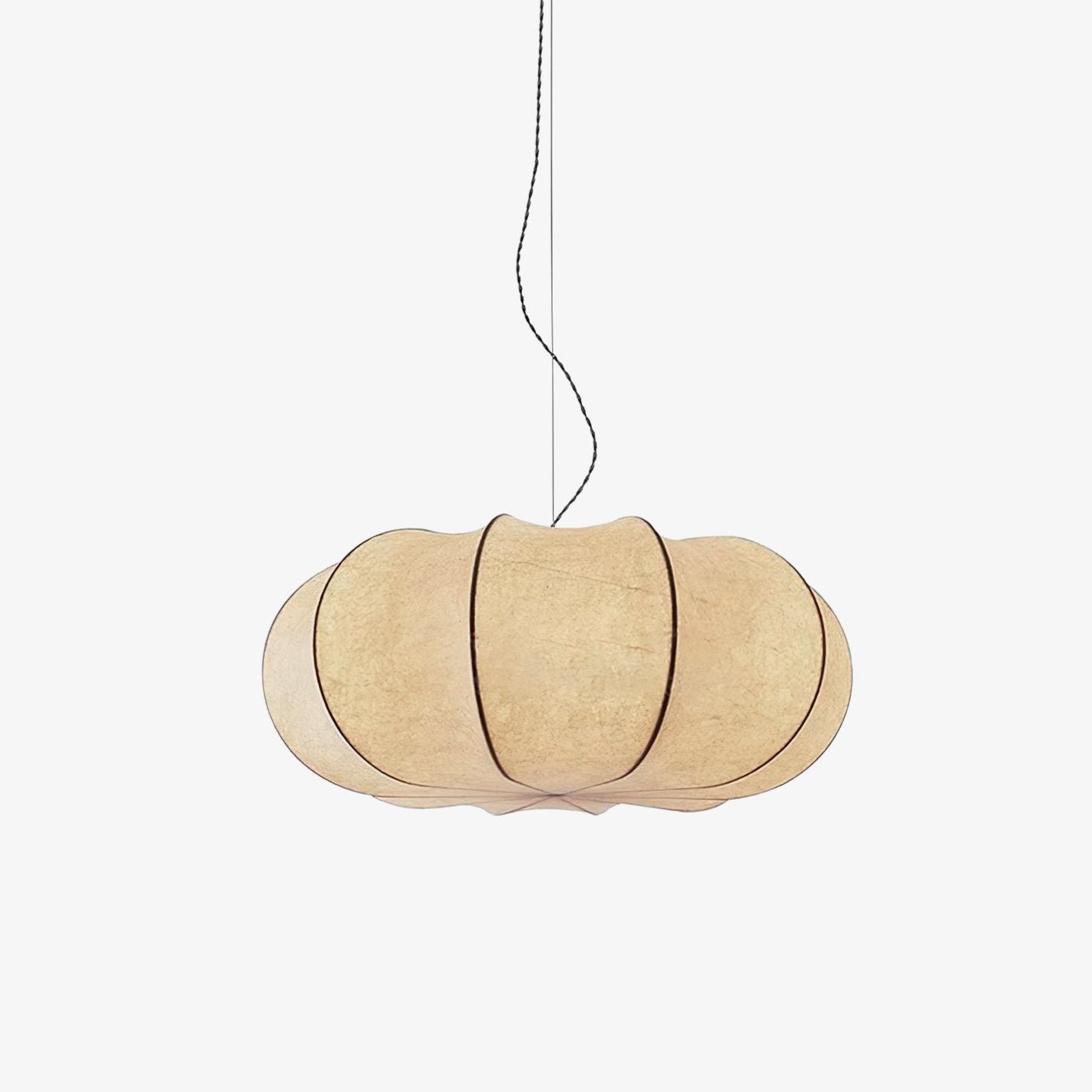 Kiyo Pumpkin Pendant Light Silk - Lamp Copper