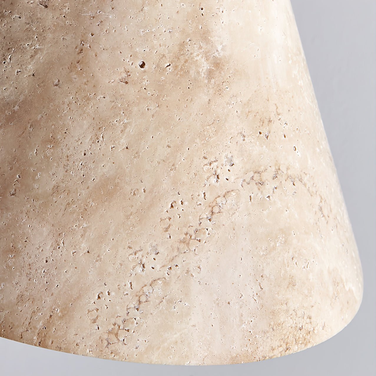 Vaelior Dome Shade Travertine Pendant Light - Lamp Copper