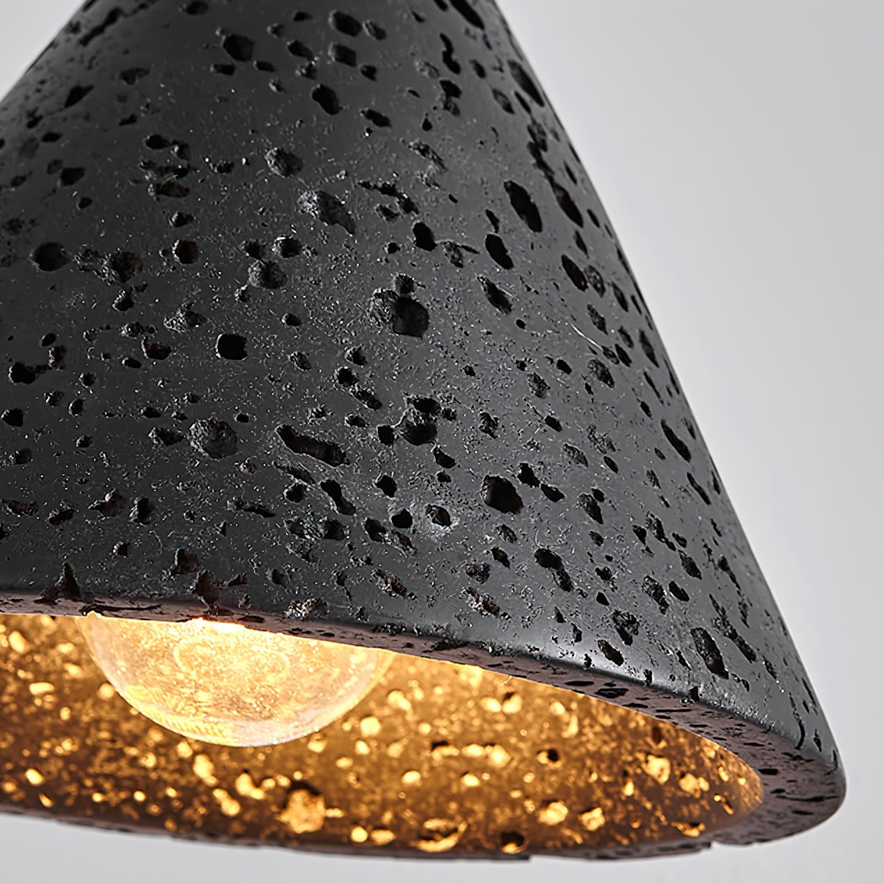 Vaelior Dome Shade Travertine Pendant Light - Lamp Copper